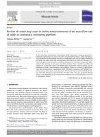 Review of certain key issues in indirect measurements of the mass flow rate of solids in pneumatic conveying pipelines.pdf