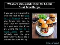What are some good recipes for Cheese Steak Mini Burger.pdf